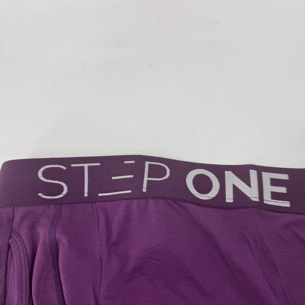 Step One Mens Purple Bamboo Viscose Boxer Briefs Anti-Chafe Size‎ M